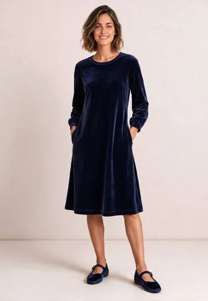 LANA Organic LANA Organic Samtkleid, Modell Isolde, Marine, – Produktbild 2 von 4