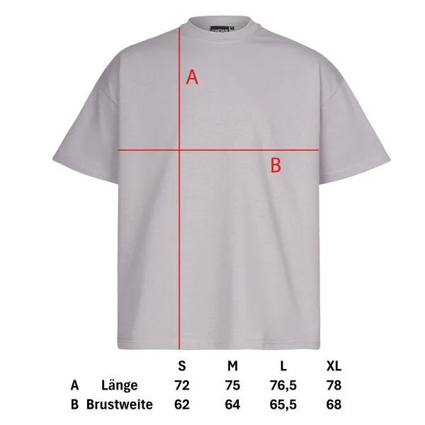 COREBASE COREBASE Oversized TShirt - Heavyweight - 300 g/m², Storm (grau), – Produktbild 1 von 4
