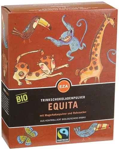 Eza EZA Fairtrade Equita Bio-Trinkschokoladenpulver, 375 Gramm – Produktbild 1 von 1