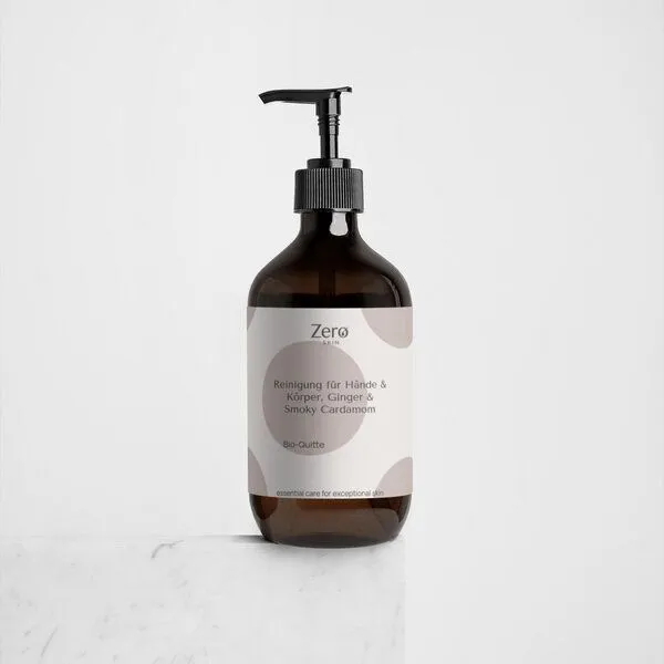 Zero Skin Zero Skin Reinigung für Hände & Körper, Ginger & Smoky Cardamom - 490 ml - milde Reinigung ohne Austrocknen, feuchtigkeitsspendend mit Betain & Quittenextrakt, aromatischer Duft nach Kardamom & süßem Ingwer – Produktbild 3 von 4
