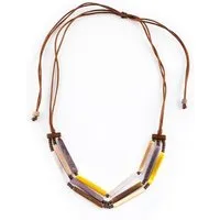 Mekhada Mekhada Tagua Kette "Alpachin", Länge verstellbar bis ca. 85 cm, Textilband, Steinnuß (Naturprodukt), Fairtrade – Produktbild 1 von 1