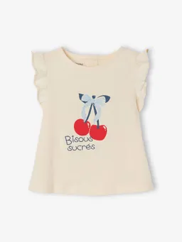 Vertbaudet T-Shirt Mädchen Baby mit Druckknöpfen hinten – Produktbild 1 von 1