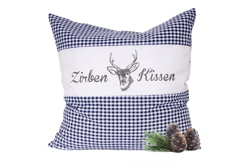 Dr. Berger Zirbenkissen Zirbenkissen Vichy Blau 40 x 40 cm, Blau, – Produktbild 2 von 5