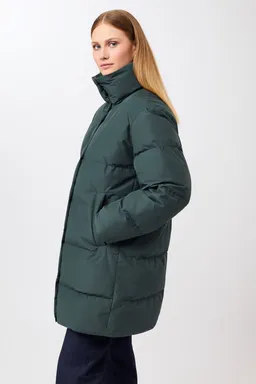 LangerChen LangerChen Damen vegan Jacke Mit Stehkragen Tannengrün – Produktbild 1 von 1