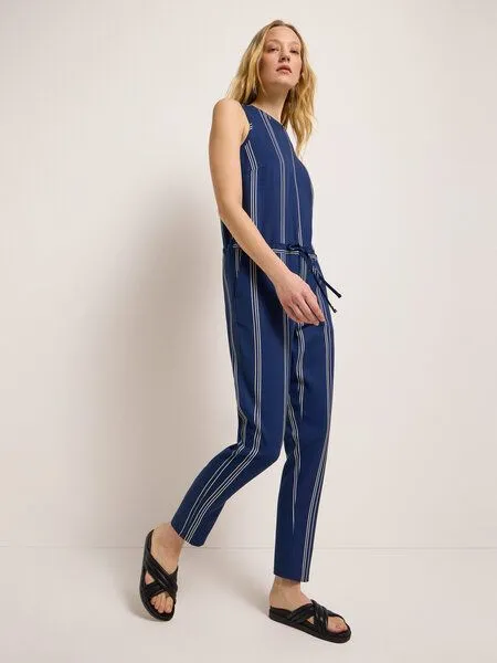 LANIUS LANIUS Jumpsuit STRIPE aus TENCEL und Bio-Leinen, Blau (stripe night blue), – Produktbild 2 von 4