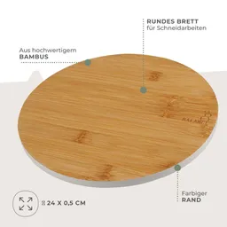 Fackelmann Fackelmann Schneidebrett rund Balance, 24cm, Bambus – Produktbild 1 von 1