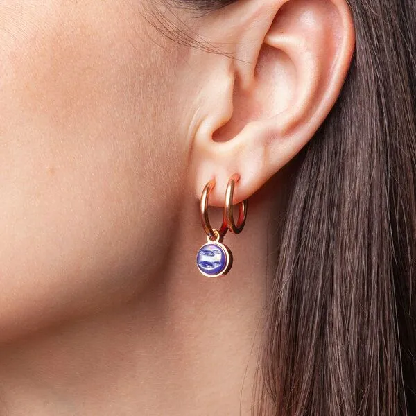 ALEXASCHA ALEXASCHA Anhänger für Ohrringe | Mix & Match Charms | Roségold, Nachtblau, – Produktbild 3 von 4