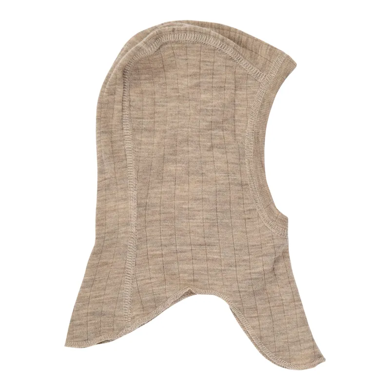 müsli Müsli Woll-Schlupfmütze Rippqualität Merinowolle, Beige, – Produktbild 1 von 1
