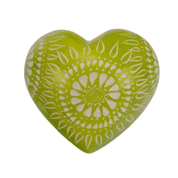 El Puente El Puente Deko-Herz "Sonne" | Fair Trade & Handmade aus Kenia, Grün, – Produktbild 1 von 1