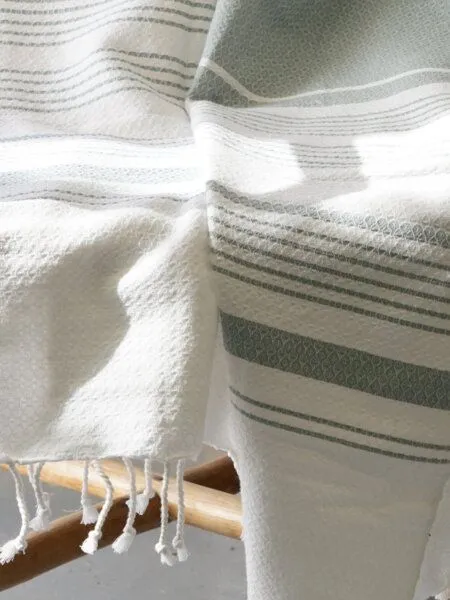 Karawan authentic Karawan authentic Fouta White Sand Collection – Jacquard-Hammamtuch aus Bio-Baumwolle, Natural, – Produktbild 3 von 4