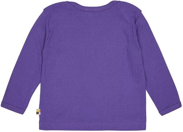 loud + proud loud + proud Babys & Kinder Shirt Langarm Uni, GOTS-zertifiziert, Violet(lila), – Produktbild 2 von 2