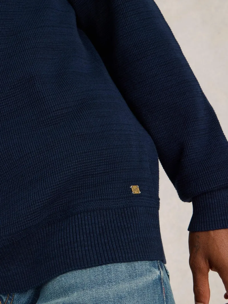 White Stuff Pullover Attadale mit Rundhalsausschnitt - M, Dunkelmarine, – Produktbild 3 von 4