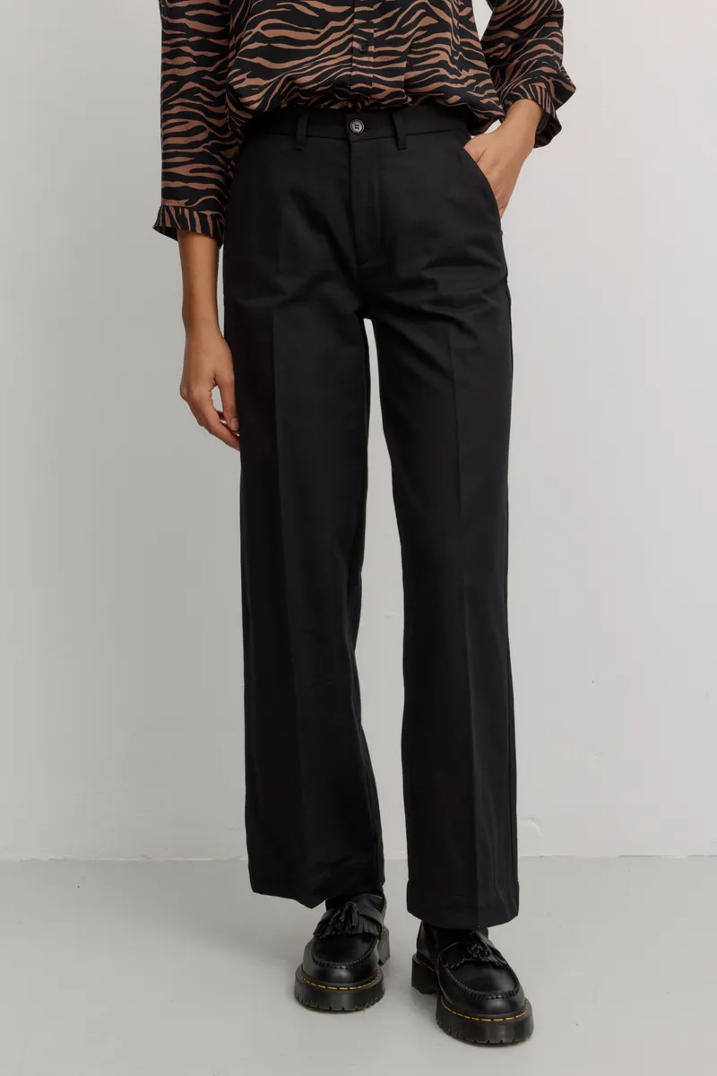 recolution Recolution Damen vegan Hose Marlene Ligularia Schwarz, Schwarz, – Produktbild 2 von 2