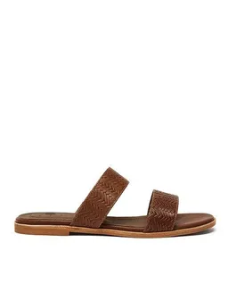 NINE TO FIVE NINE TO FIVE Strappy Slide #adria woven tabak – Produktbild 1 von 1