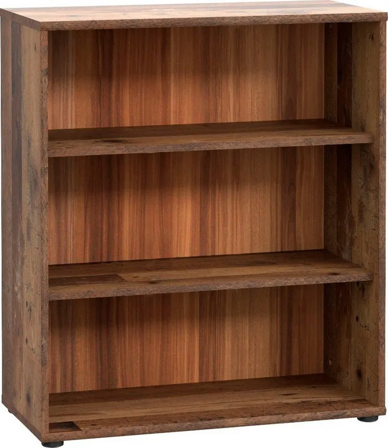 FORTE Regal Tempra, Mehrzweckregal breit, Höhe 111,1cm, 2 Ablageböden, Breite 73,7 cm, Braun, – Produktbild 2 von 5