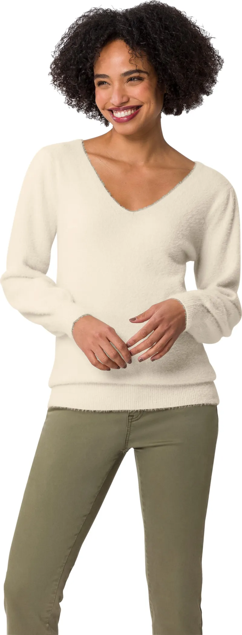 heine Langarm-Pullover champagner, Champagner, – Produktbild 2 von 2