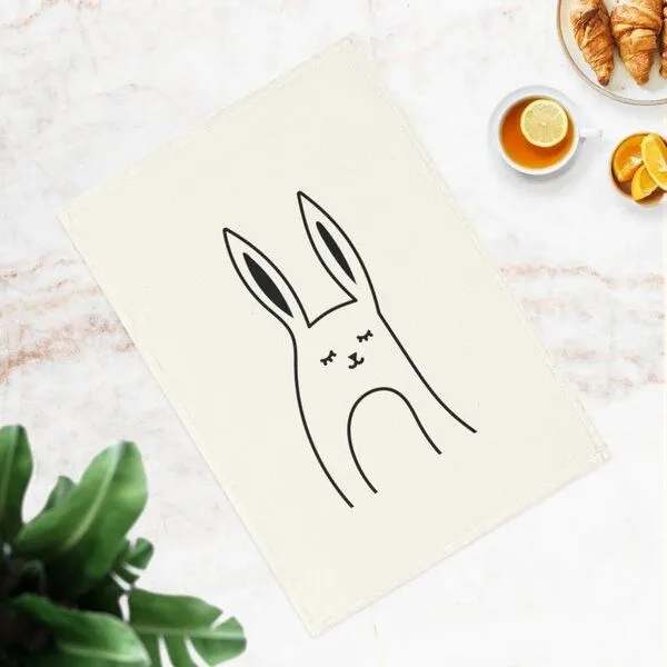 PepMelon Kaninchen Geschirrtuch, 50 x 70 cm, Bio-Baumwolle – Produktbild 2 von 4