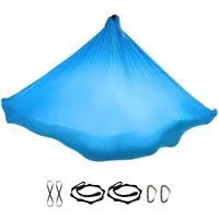 YOGALAXY YOGALAXY® Aerial Yoga Tuch Set - mit Zubehör - Premiumqualität in diversen Farben, Blau, – Produktbild 1 von 1