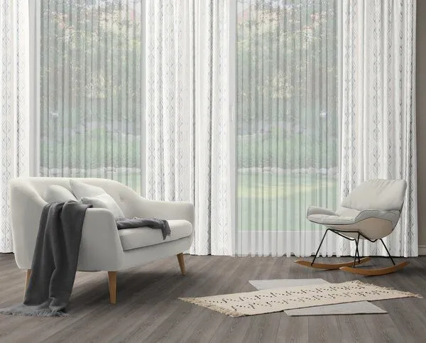 Nature by Adam Nature by Adam Vorhang aus Leinen und Bio-Baumwolle - Made in Germany - Wave, Hellgrau, – Produktbild 5 von 8