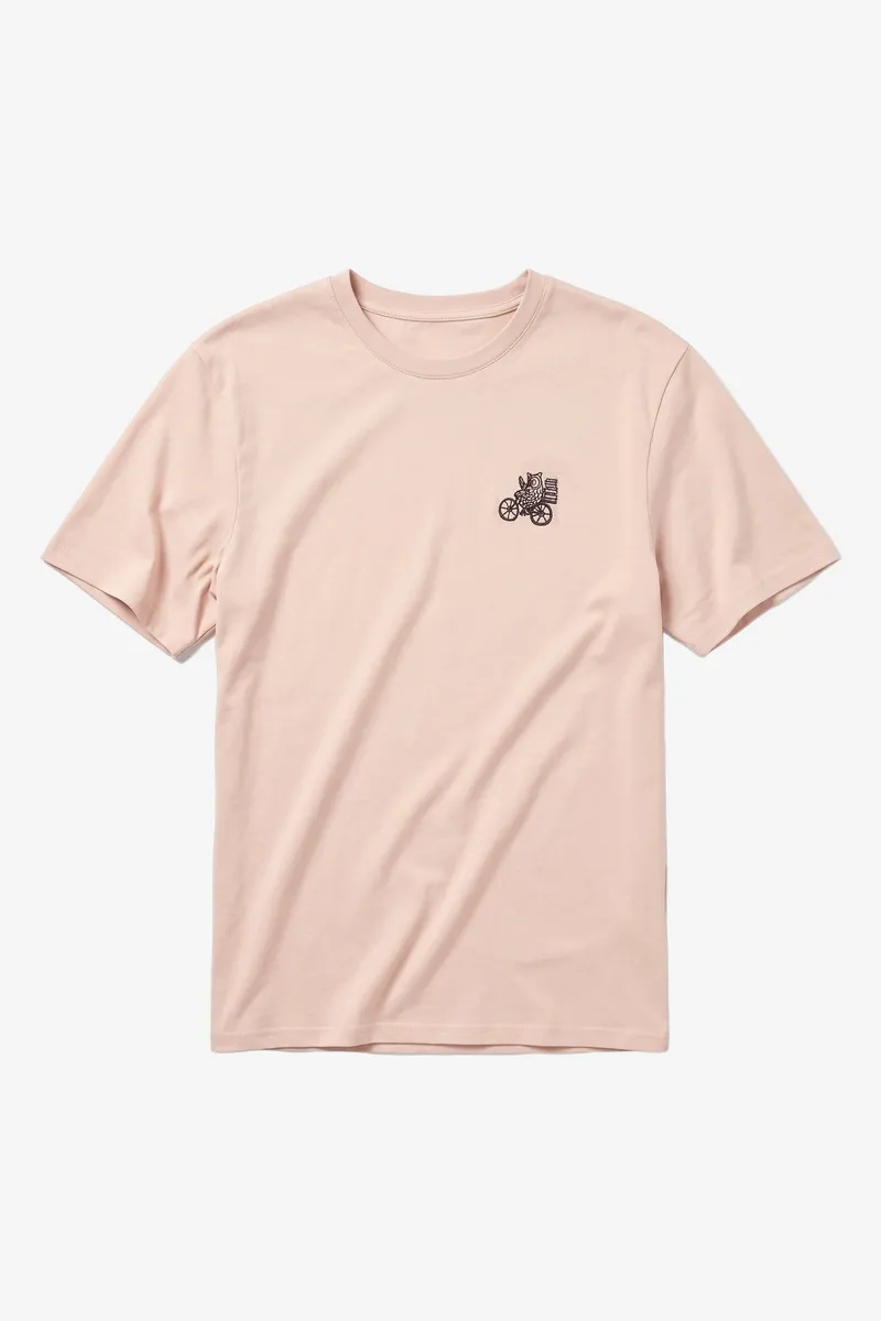 KnowledgeCotton Apparel KnowledgeCotton Apparel Herren vegan T-Shirt Brustlogo Stickerei Hellgrau Feder, Grau, – Produktbild 1 von 2