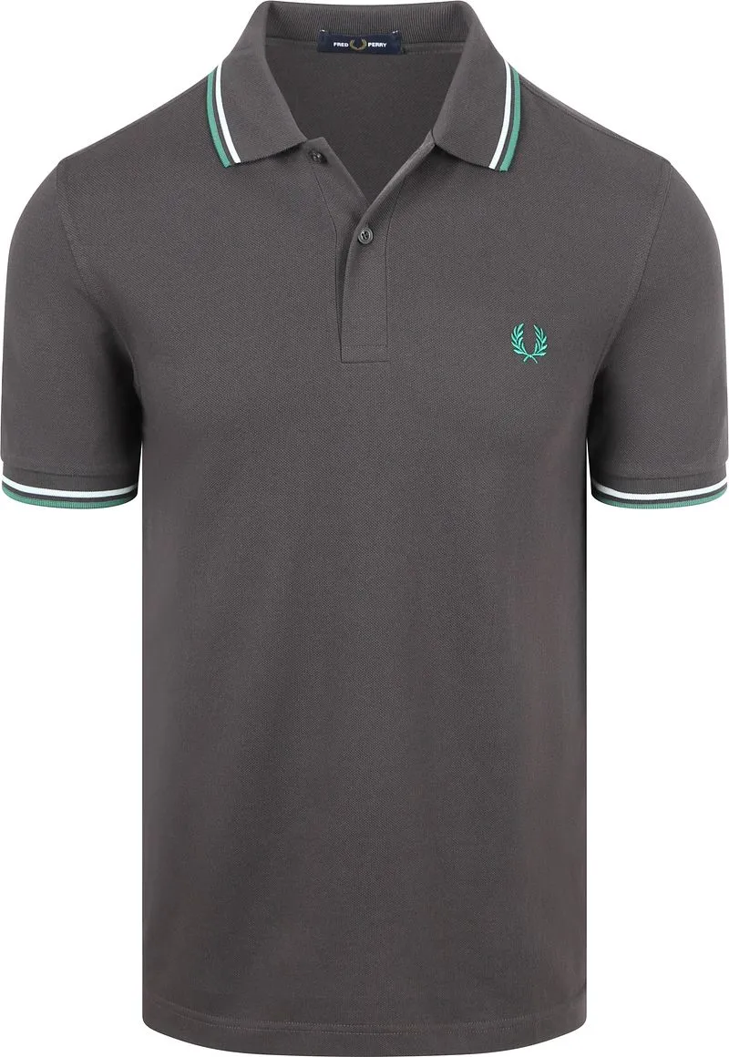 Fred Perry Fred Perry Polo Twin Tipped M3600 Grau 85B - Größe XL, Grau, – Produktbild 1 von 5