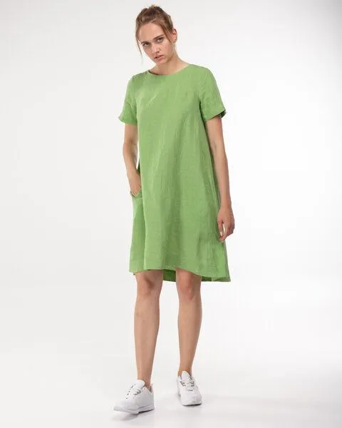 Alma & Lovis Alma & Lovis Sommerkleid aus Leinen 'Linen Dress', Lind (hellgrün), – Produktbild 2 von 3