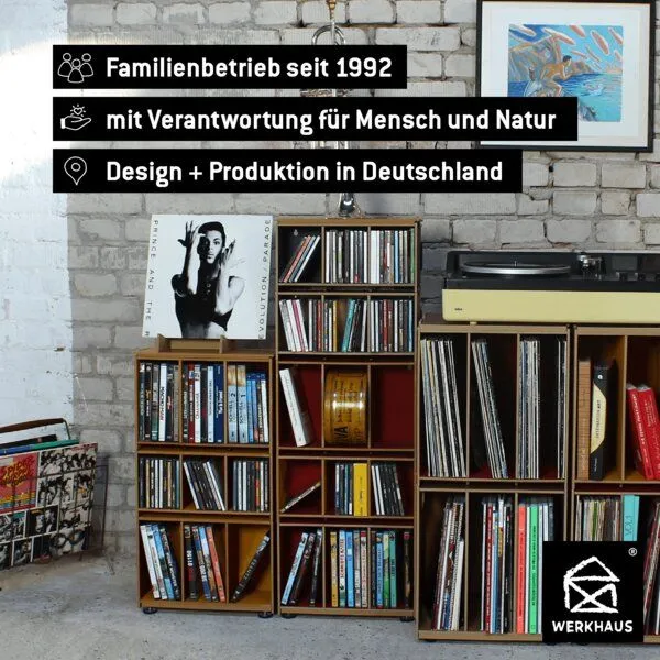 WERKHAUS WERKHAUS Medienbox DVD (stapelbar), Goldgelb, – Produktbild 3 von 5