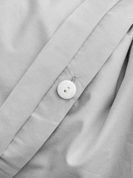 erlich textil erlich textil Finn Bettdeckenbezug aus Bio-Baumwolle, made in Europe, Hellgrau, – Produktbild 4 von 6