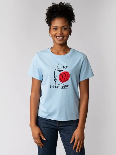 watapparel watapparel T-Shirt Frauen Self love, Blue soul, – Produktbild 1 von 4