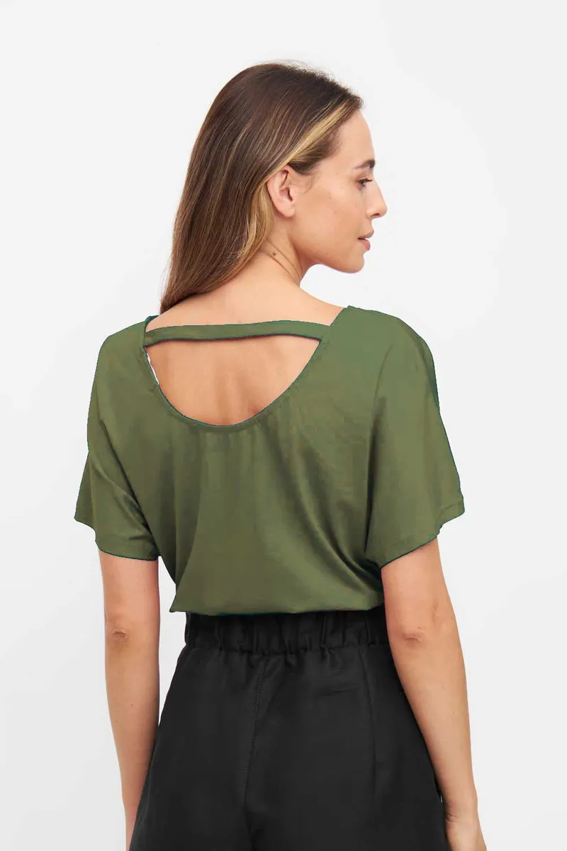 WiDDA WiDDA Damen vegan Shirt Fari Khaki, Olivgrün, – Produktbild 1 von 1