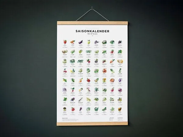 531 Rheinland Design 531 Rheinland Design Saisonkalender Obst & Gemüse in Farbe – Produktbild 3 von 7