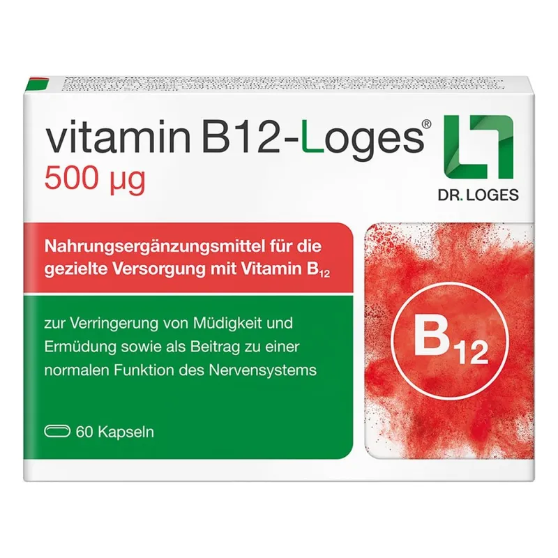 vitamin B12-Loges Vitamin B12-Loges 500 µg Kapseln – Produktbild 1 von 2