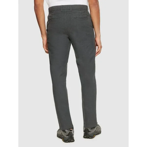 KnowledgeCotton Apparel KnowledgeCotton Apparel Chino Hose CHUCK Flannel aus Bio-Baumwolle, Grau (grey pinstripe), – Produktbild 2 von 4