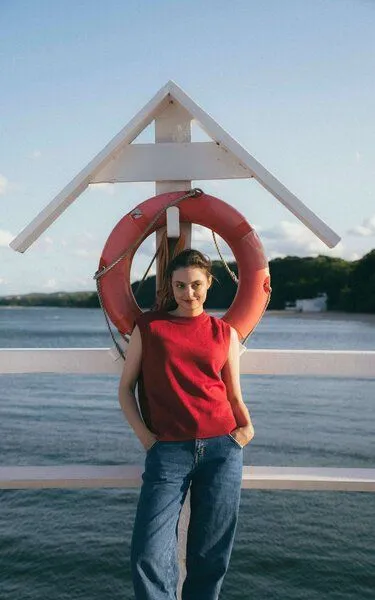 Kopyto Kopyto PUMA - Pullunder Damen Weste aus Wolle 100% Merinowolle RWS, Rot, – Produktbild 3 von 7