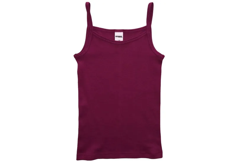 HERMKO Achseltop 2460 100 % Bio-Baumwolle, Trägerhemd, Spaghettiträger, Top, basic, weich, Rosa, – Produktbild 1 von 1