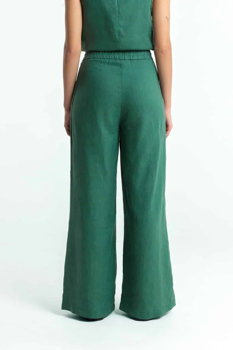 Kings Of Indigo Kings of Indigo Damen vegan Hose Lilian Green, Dunkelgrün, – Produktbild 2 von 2