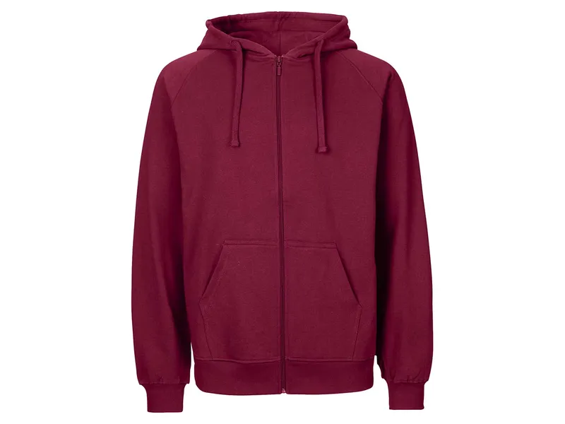 Neutral Neutral Bio-Herren-Sweatjacke mit Kapuze bordeaux, Gr. XL – Produktbild 1 von 1
