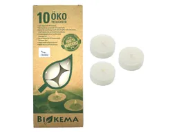BIOKEMA BIOKEMA Klimaneutrale Bio-Teelichter ohne Hülle 10er Schachtel – Produktbild 1 von 1