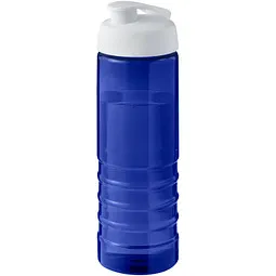 Unbranded H2O Active® Eco Treble 750 ml Sportflasche mit Stülpdeckel & Trinkklappe, blau, weiß – Produktbild 1 von 1