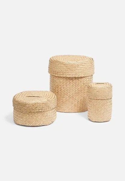 El Puente El Puente Korb mit Deckel | Fair Trade & Handmade aus Vietnam, Natur, – Produktbild 2 von 3