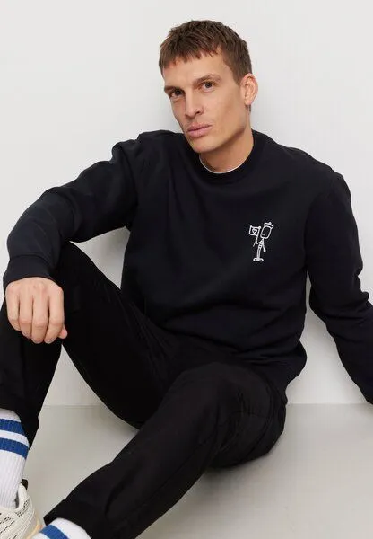 recolution Herren Sweatshirt aus Baumwolle - TAMARILLO MAENS - recolution, Black (schwarz), – Produktbild 4 von 4