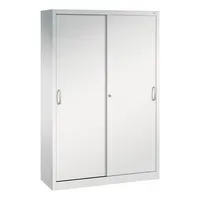 C+P C+P Schiebetürenschrank aus Stahl 120 cm breit lichtgrau T 40 H 195 – Produktbild 3 von 3
