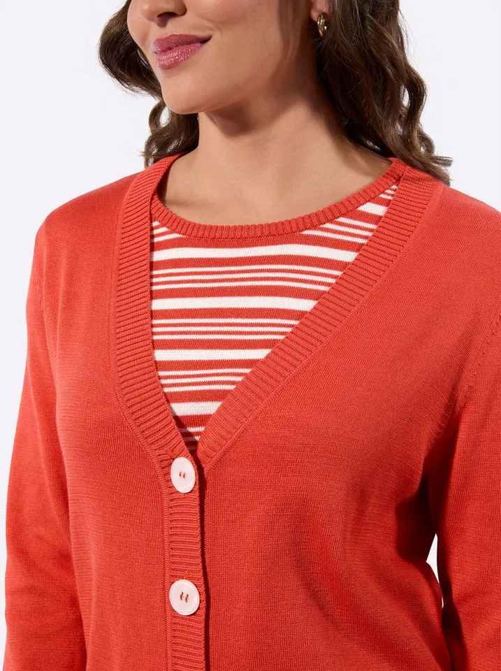Witt Witt Strickjacke Twinset Kurzarm, Orange, – Produktbild 4 von 4