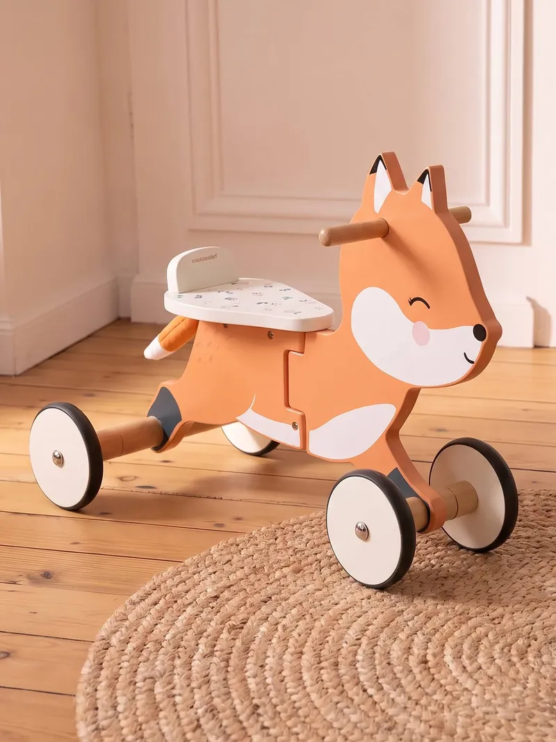 Vertbaudet Vertbaudet Baby Rutschfahrzeug Fuchs aus FSC®-Holz, Orange, – Produktbild 2 von 4
