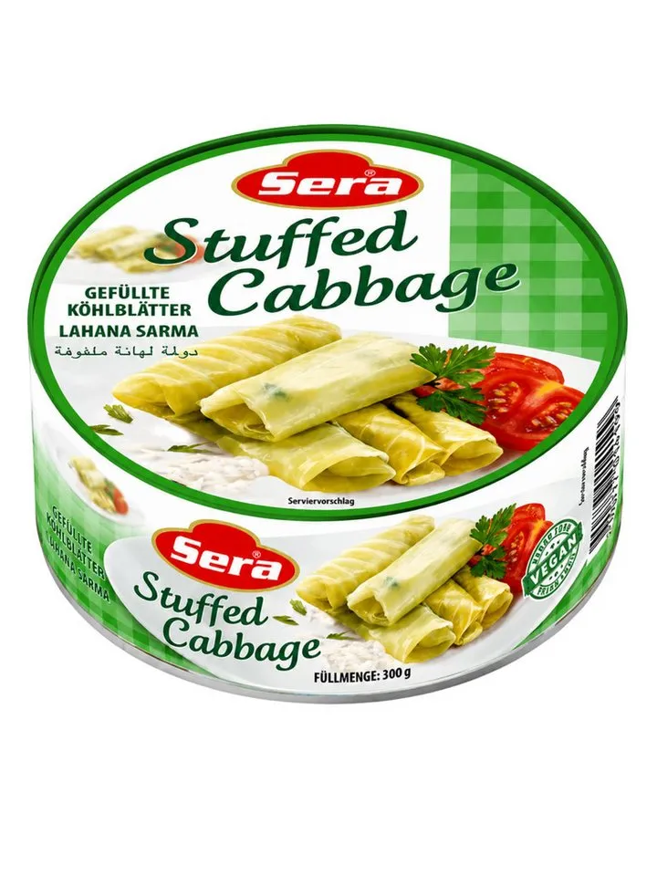 SERA FOOD Fertiggericht Gefüllte Kohlblätter – mediterran & servierfertig, (Vegane Konserven), Spezialität, servierfertig, vegan/vegetarisch, hochwertige Zutaten – Produktbild 1 von 4