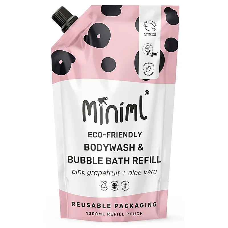 Miniml Miniml Duschgel & Schaumbad Pink Grapefruit & Aloe Vera - 1L Nachfü... – Produktbild 1 von 1