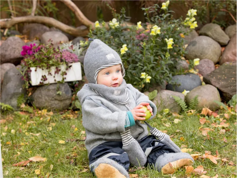 Pickapooh Pickapooh Kinder Fäustlinge Bio-Merinowolle Fleece grau (2 bis 4 Jahre), Grau, – Produktbild 2 von 2