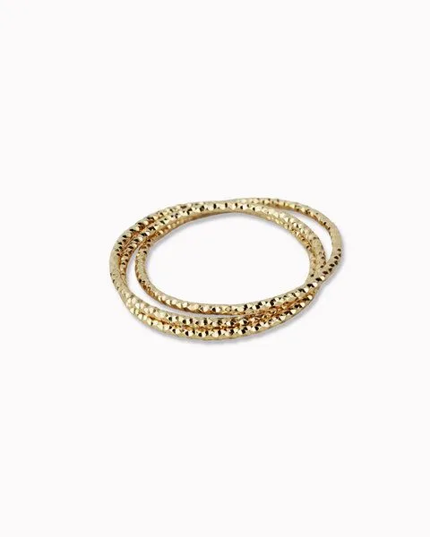 lille mus lille mus Ring 'Triple Glitzer' 925, Gold, – Produktbild 2 von 2