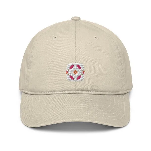 PepMelon Frühlingsvögel - 3D gestickte Bio-Baseballmütze, Baseball Cap Birds, Creme (weiss), – Produktbild 1 von 4
