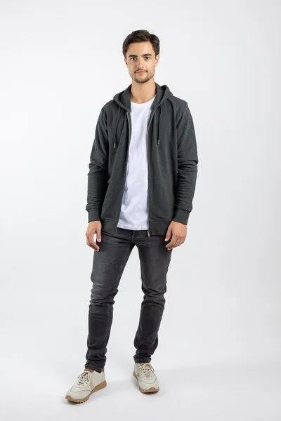 TORLAND TORLAND Basic Zip-Hoodie CONNECTOR, Grau (dark heather grey), – Produktbild 2 von 4